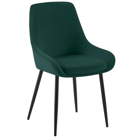 Silla de Confidente ANKARA, Gran Comodidad, Exclusivo Diseño, en Terciopelo color Verde