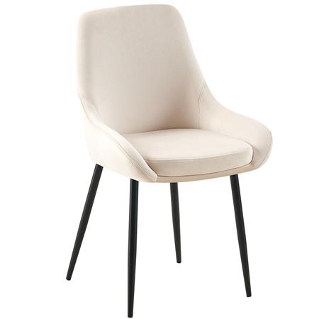 Silla de Confidente ANKARA, Gran Comodidad, Exclusivo Diseño, en Terciopelo color Crema