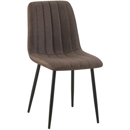 Silla de Confidente DAITONA, Diseño Moderno, Patas Metálicas, en Tela color Marrón