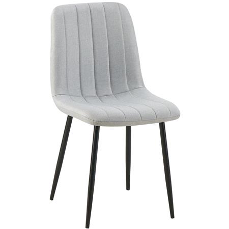 Silla de Confidente DAITONA, Diseño Moderno, Patas Metálicas, en Tela color Gris