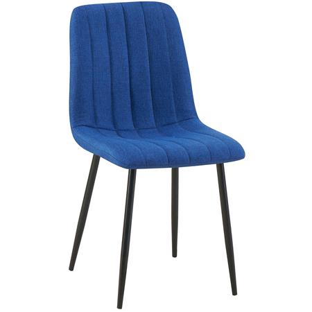 Silla de Confidente DAITONA, Diseño Moderno, Patas Metálicas, en Tela color Azul