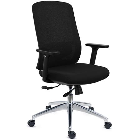 DEMO# Silla Ergonómica ASTRA, Asiento Ajuste Profundidad, Mecanismo Sincro, Uso Intensivo 8H, Negro