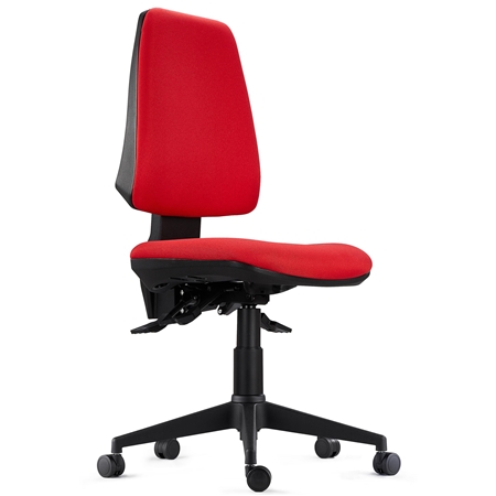 DEMO# Silla Ergonómica INDIANA BASE, Uso Intensivo 8H, Reclinable, Muy Robusta, Tela Roja
