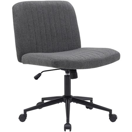 Silla de Oficina SONNY, Diseño Compacto, Base Metálica, en Tela color Gris Oscuro