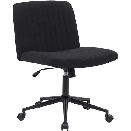 Silla de Oficina SONNY, Diseño Compacto, Base Metálica, en Tela color Negro