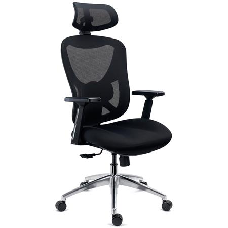 Silla Ergonómica URUS, Respaldo Ajustable Altura, Espuma Inyectada, Uso Pro 8H, En Negro