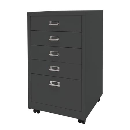 Archivador DONY 5 CAJONES, 40x41x75 cm, en Acero color Gris Oscuro