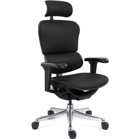 Silla Ergonómica ERGOULTRA, 100% Ajustable, Máximas Prestaciones, Excelente Calidad, En Piel Negra