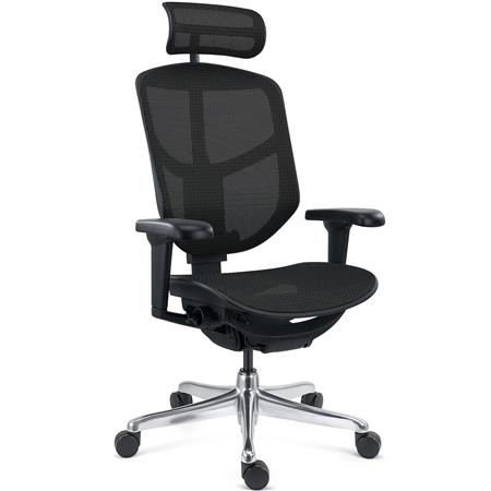 Silla Ergonómica ENJOY, Totalmente Ajustable, Calidad Profesional, Exclusivo Diseño, En Malla Negra