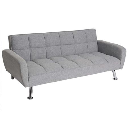 Sofá ERMES, Diseño Moderno y Sofisticado, Convertible en Cama, en Terciopelo color Gris