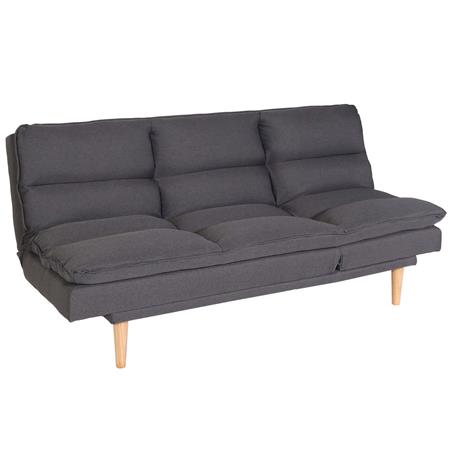 Sofá MENDIX, Diseño Moderno, Convertible en Cama, en Tela color Gris Oscuro