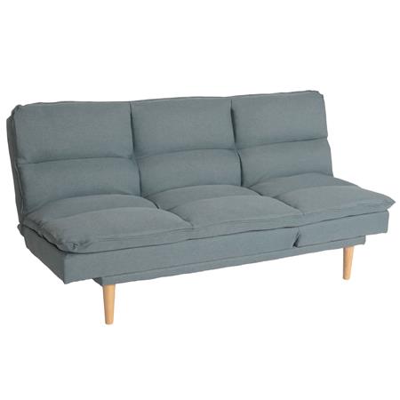 Sofá MENDIX, Diseño Moderno, Convertible en Cama, en Tela color Azul grisaceo