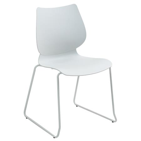 Silla de Confidente MARION, Apilable, Robusta Estructura Metálica, color Blanco