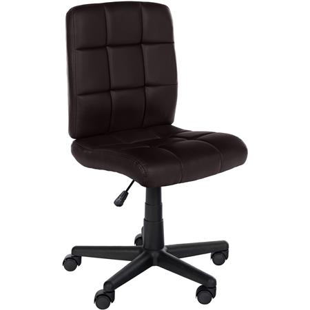 Silla de Oficina BENDER, Grueso Acolchado, Costuras Vistas, Tapizada en Piel color Negro