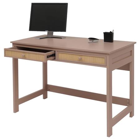 Mesa de escritorio ORBIT, Dimensiones 110x60x78 cm, Diseño Moderno, en Madera color Gris Topo
