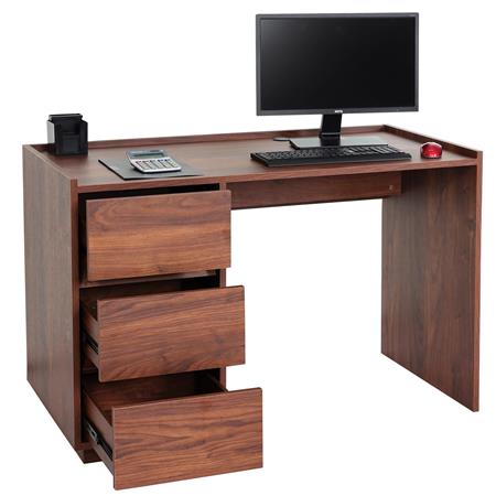 Mesa de Ordenador NORWAY, Elegante y Funcional, Dimensiones 121x60x78 cm, en Madera color Nogal