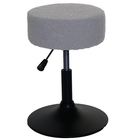 Taburete BLOOM, Giratorio 360º, Grueso Acolchado, en Tela color Gris Claro