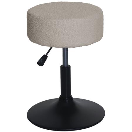 Taburete BLOOM, Giratorio 360º, Grueso Acolchado, en Tela color Beige