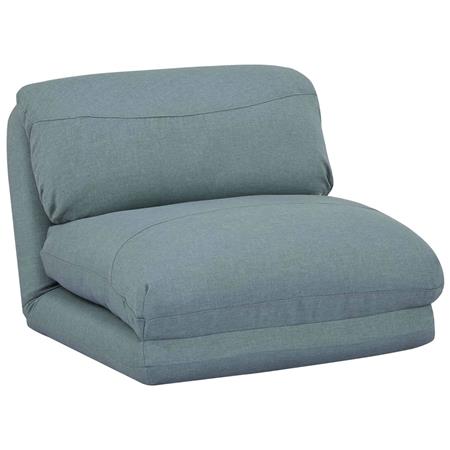 Sofá NANTES, Convertible en Cama, Cómodo y Versátil, en Tela Color Gris Azulado