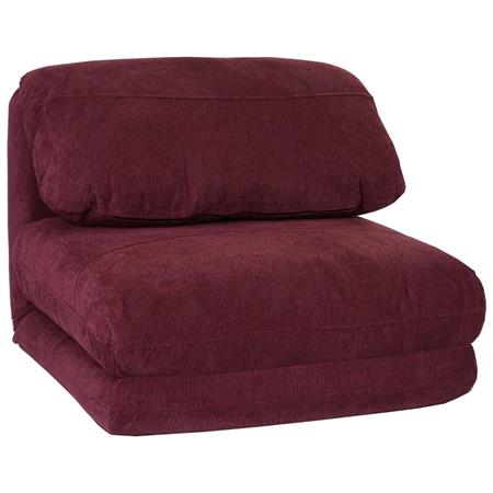 Sofá NANTES, Convertible en Cama, Cómodo y Versátil, en Tela Color Burdeos