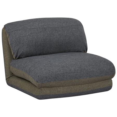 Sofá NANTES, Convertible en Cama, Cómodo y Versátil, en Tela Color Caqui y Gris Oscuro