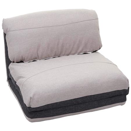 Sofá NANTES, Convertible en Cama, Cómodo y Versátil, en Tela Color Gris Oscuro y Gris Claro