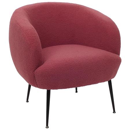 Silla de Confidente HARMONY, Gran acolchado, Diseño Moderno, en Tela color Rosa