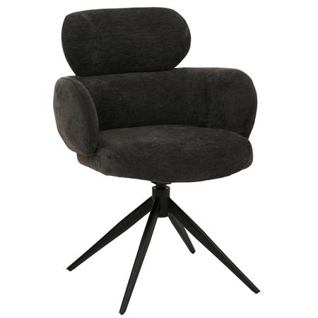 Silla de Confidente LINDEN, Gitaroria 360º, Grueso Acolchado, en Tela color Gris antracita