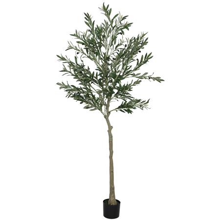 Planta de Oficina CASIA, Altura 180 cm, Olivo Artificial con Maceta Incluida