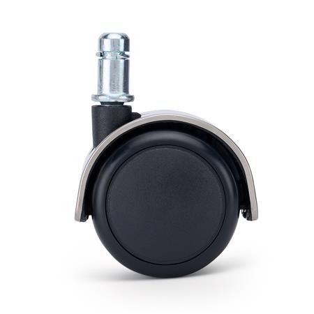 5x Ruedas Sillas Oficina COVER, 11x50mm, Diseño Cromado, Multisuperficies, Color Plata