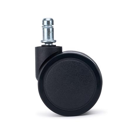 5x Ruedas Sillas Oficina VOLT, 11x50mm, Multisuperficies, Color Negro