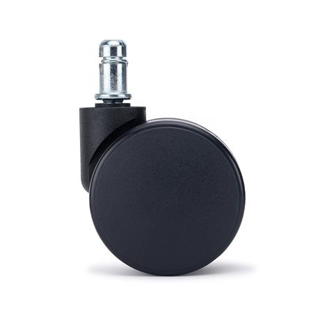 5x Ruedas Sillas Oficina VOLT, 11x50mm, Especial Suelos Alfombrados, Color Negro