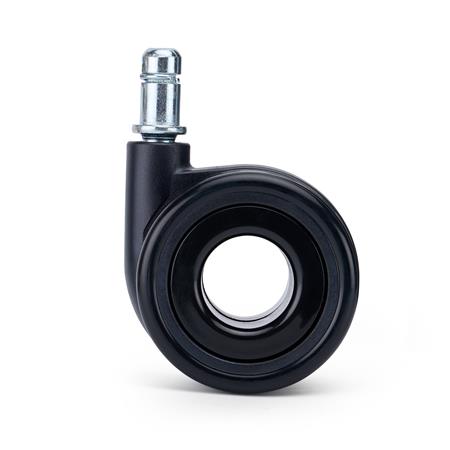 5x Ruedas Sillas Oficina AERO, 11x60mm, Diseño Gaming, Multisuperficies, Color Negro