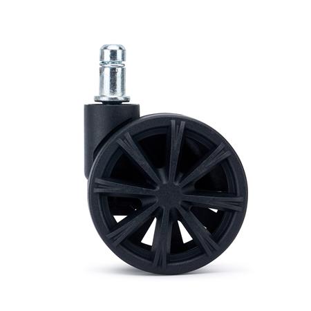 5x Ruedas Sillas Oficina SPOKE, 11x50mm, Estilo Deportivo, Color Negro
