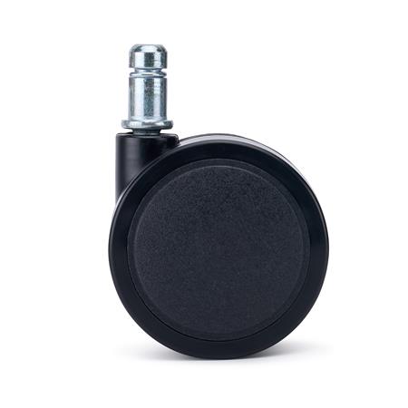 5x Ruedas para Sillas de Oficina LYRA, Diseño Minimalista, Aptas para Suelos Duros, en Color Negro