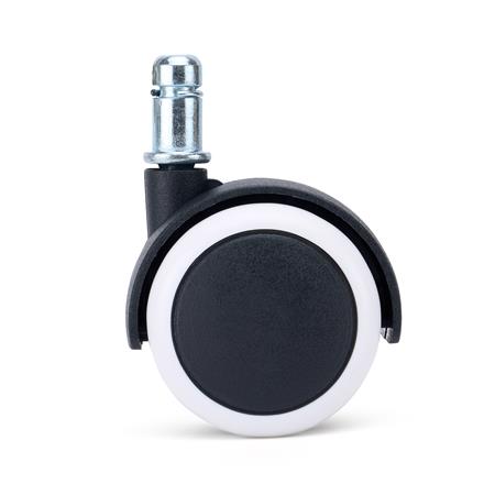 5x Ruedas para Sillas de Oficina CLASS, 11x50 mm, Multisuperficies, en Color Negro y Blanco