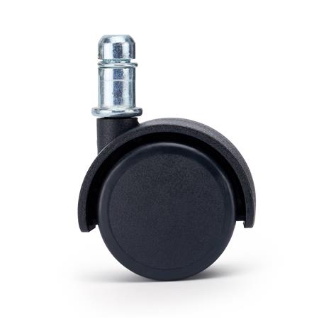 5x Ruedas para Sillas de Oficina CLASS, 11x50 mm, Multisuperficies, en Color Negro