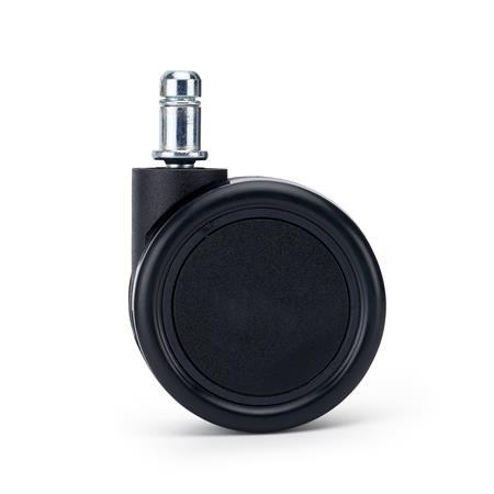 5x Ruedas para Sillas de Oficina MOON, 11x60 mm, Multisuperficies, en Color Negro