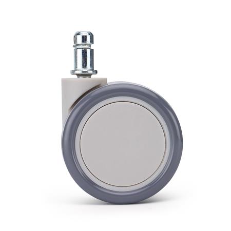 5x Ruedas para Sillas de Oficina MOON, 11x60 mm, Multisuperficies, en Color Gris