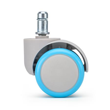 5x Ruedas para Sillas de Oficina ARC, Diseño Original y Contemporaneo, en Color Azul