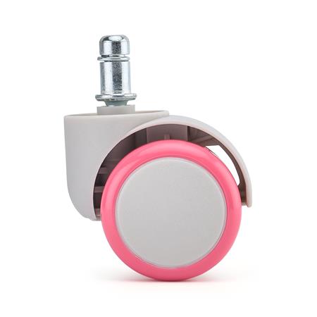 5x Ruedas para Sillas de Oficina ARC, Diseño Original y Contemporaneo, en Color Rosa