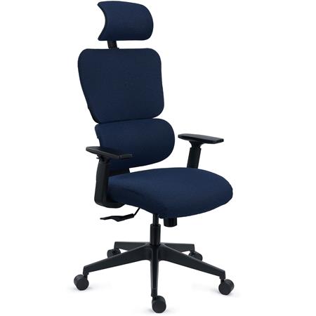 DEMO# Silla Ergonómica TUDOR, Avanzado Diseño, Uso Intensivo 8H, Malla Acolchada, En Azul