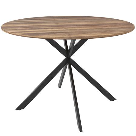 Mesa de Reuniones VENUS, Redonda, Estructura de Acero, Ø120x75 cm, en color Roble