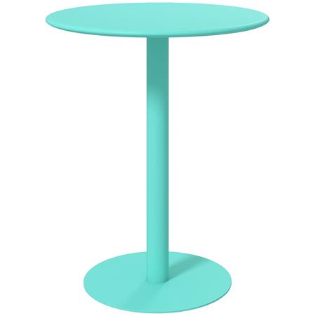 Mesa de Reuniones PRIKA, Dimensiones Ø60x72 cm, Estructura de Acero, color Verde