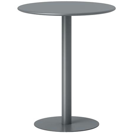 Mesa de Reuniones PRIKA, Dimensiones Ø60x72 cm, Estructura de Acero, color Gris