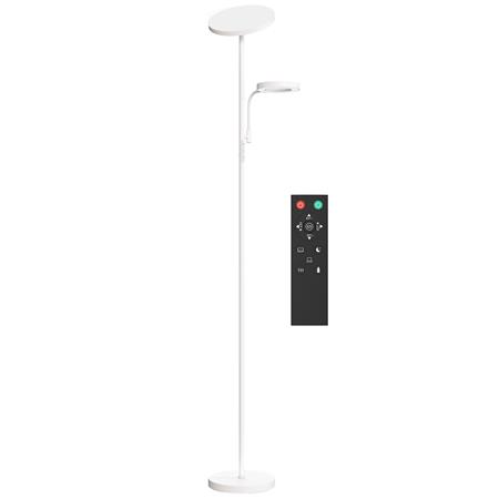 Lámpara de Oficina ZENLUX, Dimensiones 25x25x175 cm, LED Regulable, color Blanco