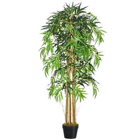 Planta de Oficina TIJUCA, Altura 150 cm, Bambú Artificial con Maceta Incluida