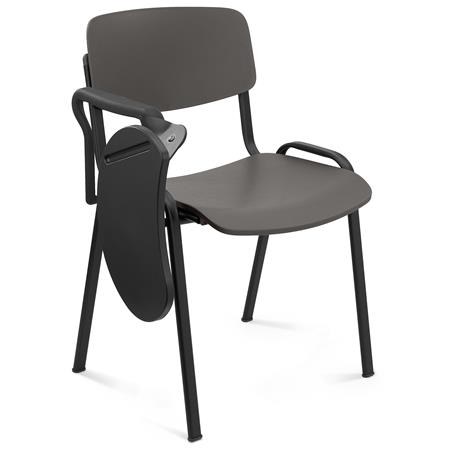 Silla de Confidente MILKA con PALA abatible, Bonita y Polivalente, Color Gris 