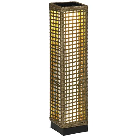 Lámpara de Oficina NEXO, Dimensiones 15,5x15,5x69 cm, Exterior, en Mimbre color Arena