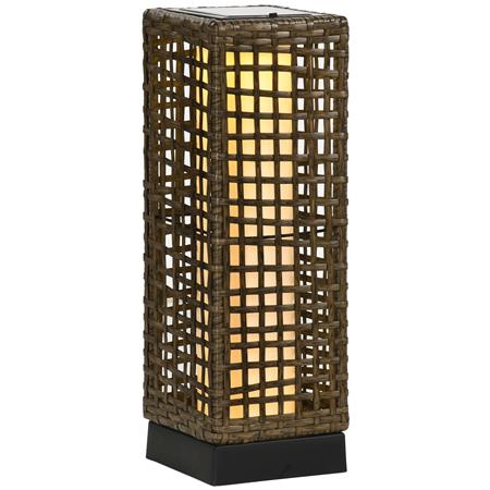 Lámpara de Oficina NEXO, Dimensiones 15,5x15,5x46 cm, Exterior, en Mimbre color Arena